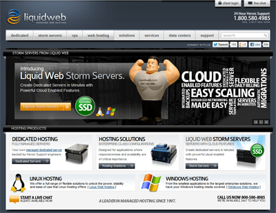 Liquid Web Main Page Screenshot